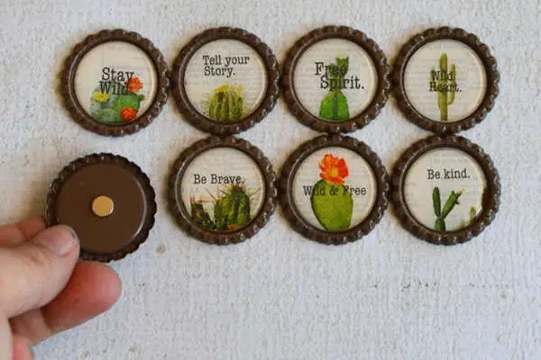 Upcycled-Bottle-Cap-Magnet-Decors