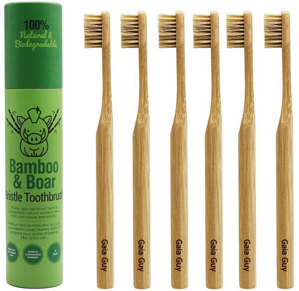 Gaia Guy 100% Biodegradable Bamboo Toothbrush