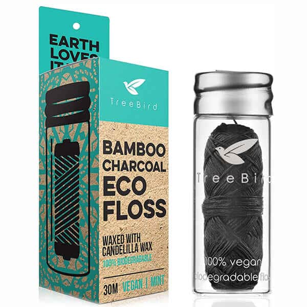 TreeBird Organic Bamboo Charcoal Dental Floss