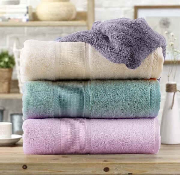 Lightweight and Sustainable Luxury Bath Absorbent Bamboo Towels Set of 3 Extra Large Marmaris Co Soft Face and Hand Towel for Bathroom Blue 